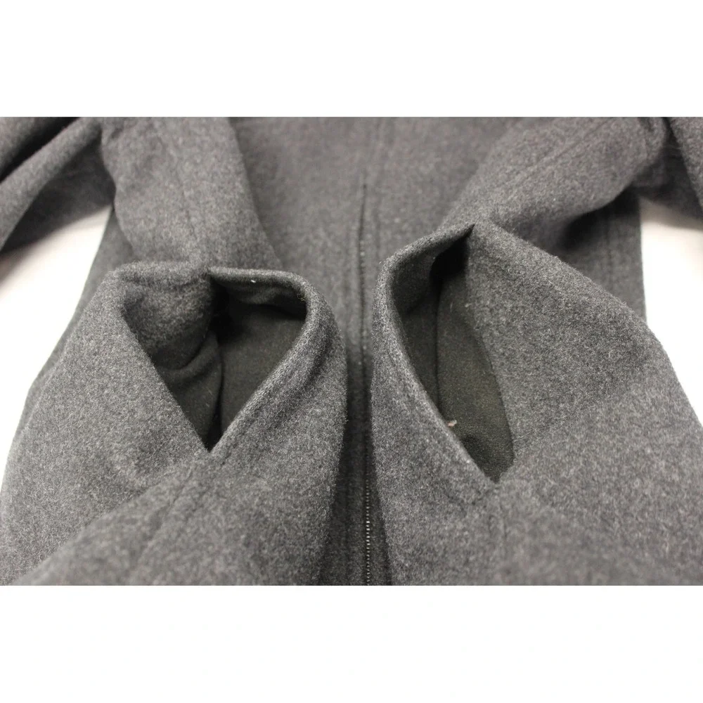 Woolrich‎ Vintage Style Wool Jacket Women's Small Charcoal Gray Full Zip Classic
